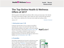 Tablet Screenshot of healthwellnesssource.com